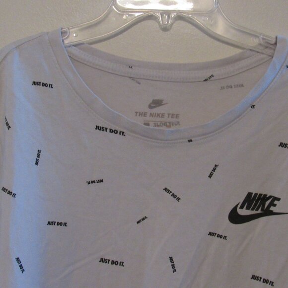 Nike "Just Do It" T-Shirt Men XXL White The Nike Tee Athletic Cut All Over Print - Picture 2 of 7